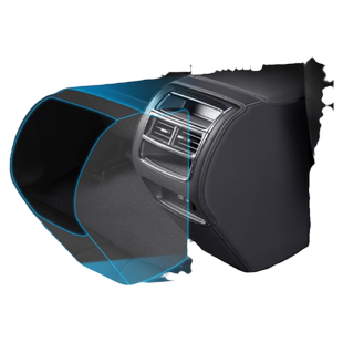 适用大众CC扶手箱防踢垫汽车座椅后排中央出风保护套装饰改装用品