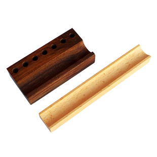 笔架子笔台实木笔托笔插钢笔台学生办公底座创意收纳搁展示架笔盒