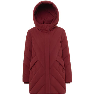 波司登冬季爆款经典百搭宽松中长款防风连帽羽绒服女冬装品牌外套