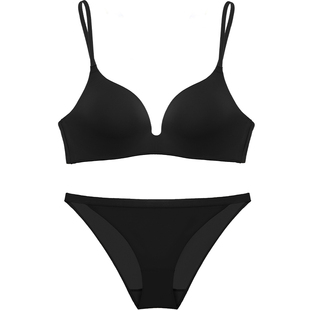 好奇小姐夏季薄款凉感内衣女小胸聚拢显大文胸套装无钢圈无痕胸罩