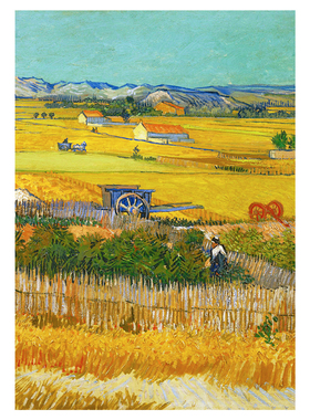 梵高丰收名画复刻装饰画客厅沙发背景墙壁画挂画入户玄关走廊油画