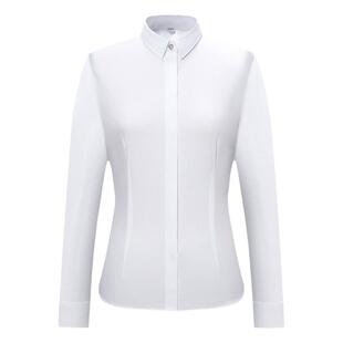 职业小立领白色衬衫女短袖七分袖上衣工作服衬衣2025年夏新款小众