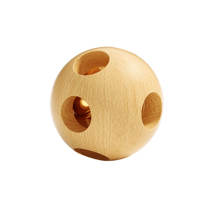 萌学蒙氏早教听觉发展圆形摇铃婴幼儿童触觉教具抓握训练益智玩具