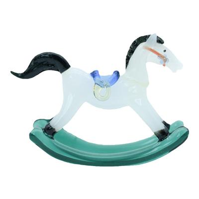 琉璃摇摇马桌面玄关装饰摆件