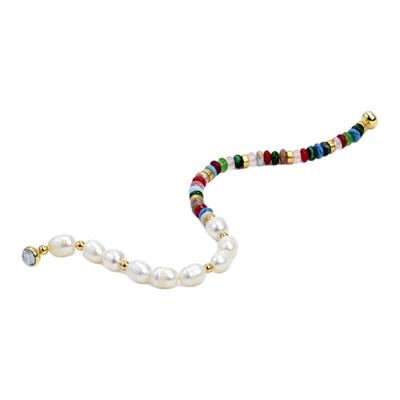 小众轻奢天然珠珠磁吸扣手链