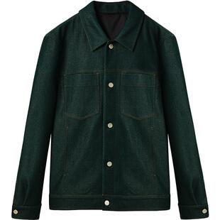 明辑线牛仔夹克男宽松潮流百搭春秋季上衣休闲痞帅工装男士外套