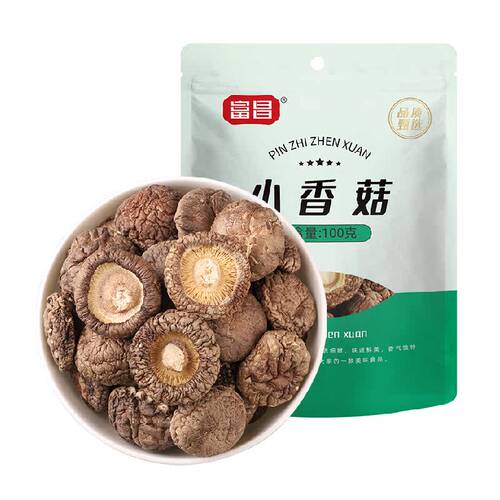 富昌香菇100克干货大冬菇珍珠菇花菇黑木耳高泡发菇香浓郁