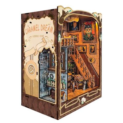寄放时光焦糖梦境西西弗猫咖diy小屋榫卯积木拼装书立摆件礼物