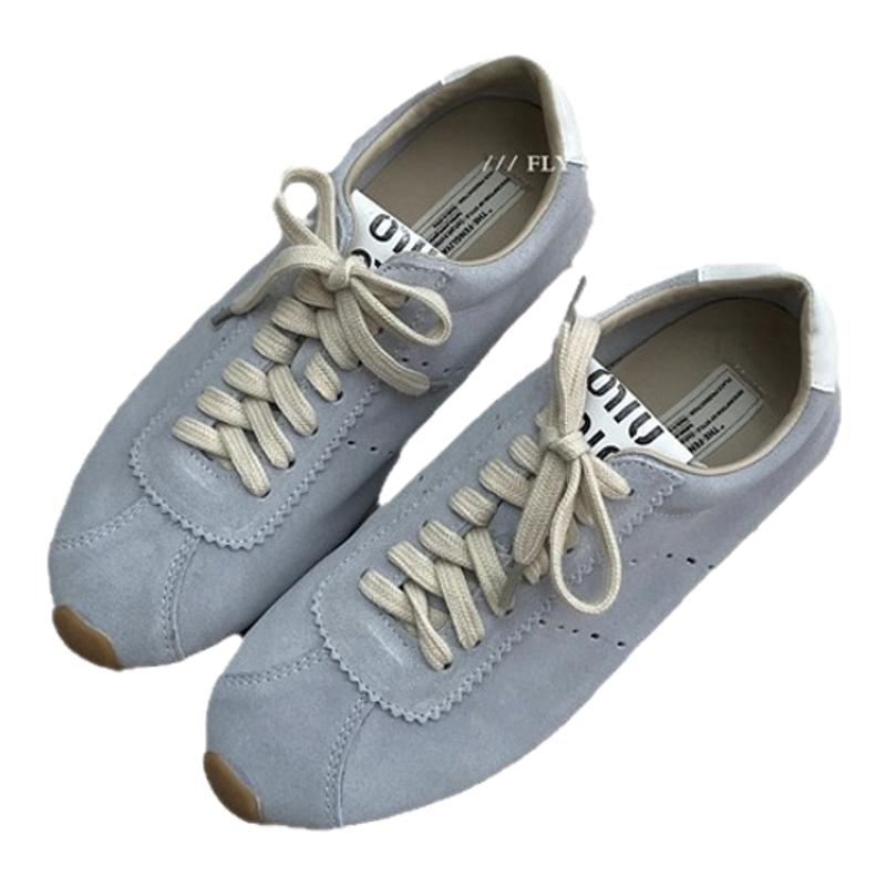 风莉雅 miu家同款阿甘鞋女2025新款早春小白鞋休闲鞋百搭德训鞋女