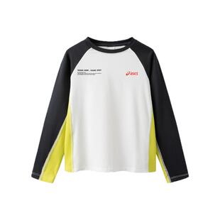 亚瑟士童装运动长袖T恤儿童速干衣青少年羽毛球训练服打底衫上衣