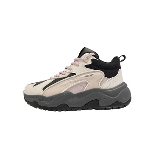 乔丹泡芙鞋革面防水高帮加绒保暖老爹鞋女棉鞋2025冬季休闲鞋女鞋