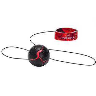 FARA手腕带绳变色岩浆高弹力球儿童礼物训练月球石运动解压玩具球