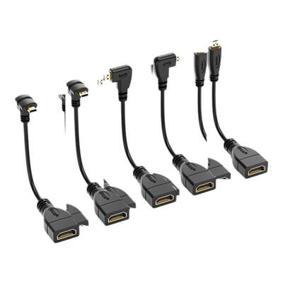 micro HDMI公转HDMI母延长线弯头高清90度电脑相机视频转连接线短