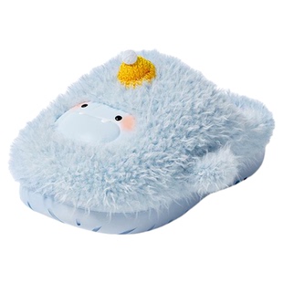chikoku可爱小狮子棉拖鞋女冬厚底保暖情侣居家室内毛绒棉拖鞋男