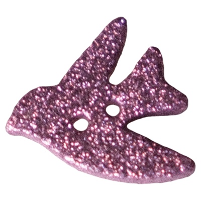 粉色闪亮鸟纽扣15mm一颗价