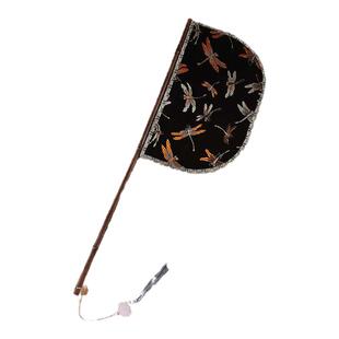 战国袍配饰扇子便面扇古风刀扇长柄汉服刀把扇拍照道具走秀遮面扇