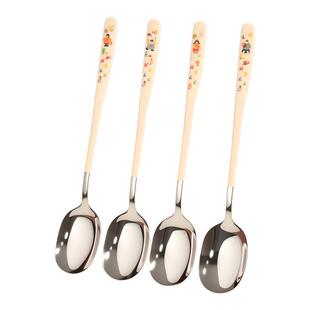 煮妇日记 316不锈钢勺子家用个人专用食品级儿童长柄高颜值可爱勺