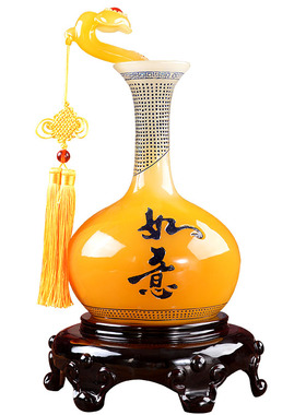 平安如意一对电视柜新居结婚花瓶