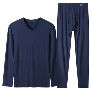 schiesser舒雅秋衣秋裤男士薄款莫代尔透气舒适保暖内衣套装打底