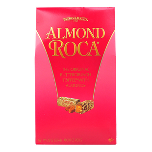 美国进口Almond Roca乐家黑巧克力杏仁糖 酥脆婚礼喜糖果零食礼盒