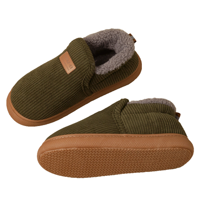 灯芯绒牛筋底居家棉鞋
