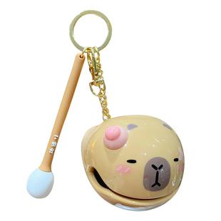 原创卡皮巴拉脑壳有包2026佛系解压木鱼办公室桌面摆件家居装饰品