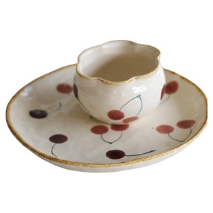 泽滕家异形平盘子点心甜品沙拉蛋糕可爱日式手绘个性创意高级感碟