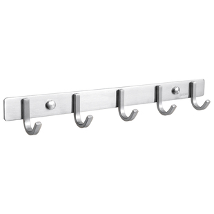 加厚304不锈钢挂钩墙上壁挂衣帽钩浴室毛巾挂衣架排钩免打孔挂勾