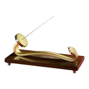 铜师傅《日晷如意香插》客厅桌面铜摆件 家居装饰工艺品