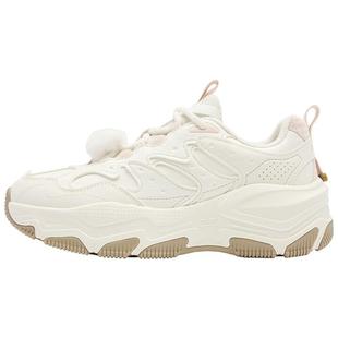 乔丹松饼鞋加绒保暖棉鞋2025冬季新款皮面防水运动鞋厚底增高女鞋