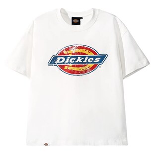 Dickies帝酷适短袖T恤女新款潮牌宽松百搭圆领印花休闲简约上衣m