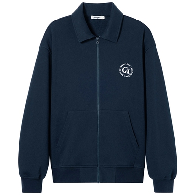 BEASTER翻领柔软植绒针织夹克