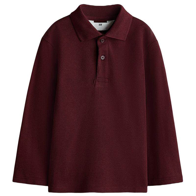 HM童装儿童男童Polo衫夏季拜年服红色内搭打底衫1302375