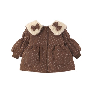 女童加绒夹棉袄外套婴儿秋冬季儿童洋气棉衣1一3岁女宝宝棉服冬装