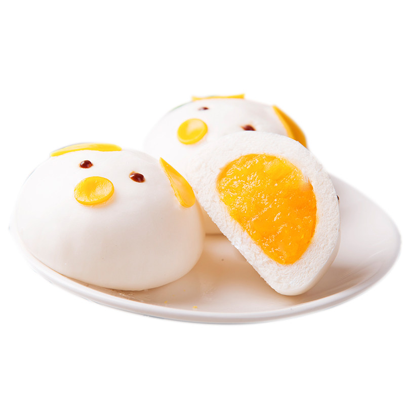 德心正点奶黄包子卡通冷冻