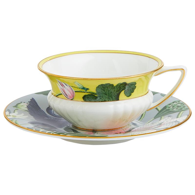 礼盒装WEDGWOOD漫游美境茶杯碟骨瓷杯碟欧式轻奢高级感咖啡杯碟套