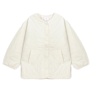 LOWRYS FARM外套女冬季新款时尚宽松气质纯色绗缝棉服外套116441