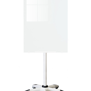 柏可嘉磁性钢化玻璃白板五爪圆盘超白支架式可移动办公培训黑家用儿童教学白板写字板告示板