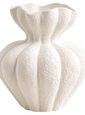 法式侘寂风陶瓷花瓶摆件