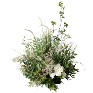 仿真芦苇草丛造景布置酒店橱窗拍照布置园景水池青苔插花绿植花丛