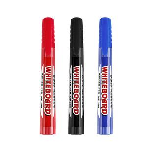 12支装宝克白板笔可擦可加墨水大容量易擦白板水性笔红色黑色蓝色黑板笔画板笔粗头培训教师用笔