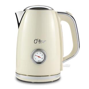 O'tar 欧塔电热水壶复古温显表烧水壶全自动家用304不锈钢开水壶