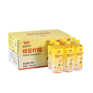 啡尝不可蜂蜜柠檬复合果汁饮料750ml清爽解腻果味网红饮品