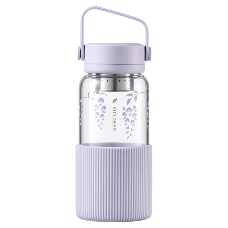 【新品上市】北鼎紫藤花系列泡茶杯子高颜值玻璃杯巨无霸保温水杯