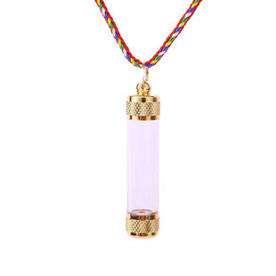 朱砂瓶项链空心瓶子吊坠可以放符的挂件容器打开装东西空管玻璃瓶