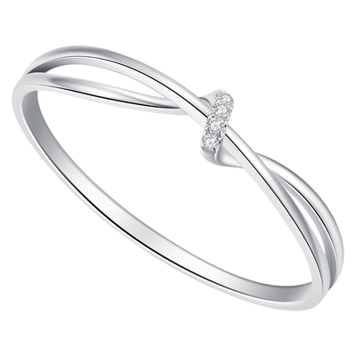 潮宏基铂雅铂金钻石戒指