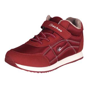 双星名人八超老人鞋加绒冬季新款男女高帮保暖软底妈妈中老年棉鞋