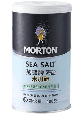 莫顿未加碘400g瓶装海盐