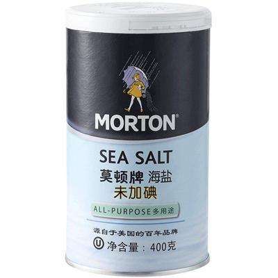 莫顿未加碘400g瓶装海盐