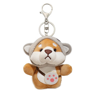 日系可爱柴犬公仔书包包挂件汽车钥匙扣链卡通小狗情侣玩偶挂饰女